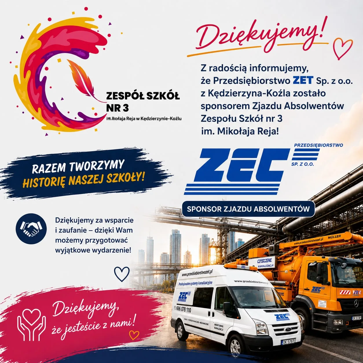 Przedsiębiorstwo ZET Sp. z o.o. – sponsor zjazdu absolwentów